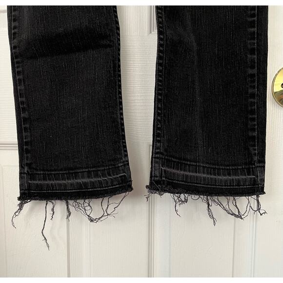 Levis 514 Black Jeans Frayed Hem 36x30 Stretch $70 - Picture 5 of 6